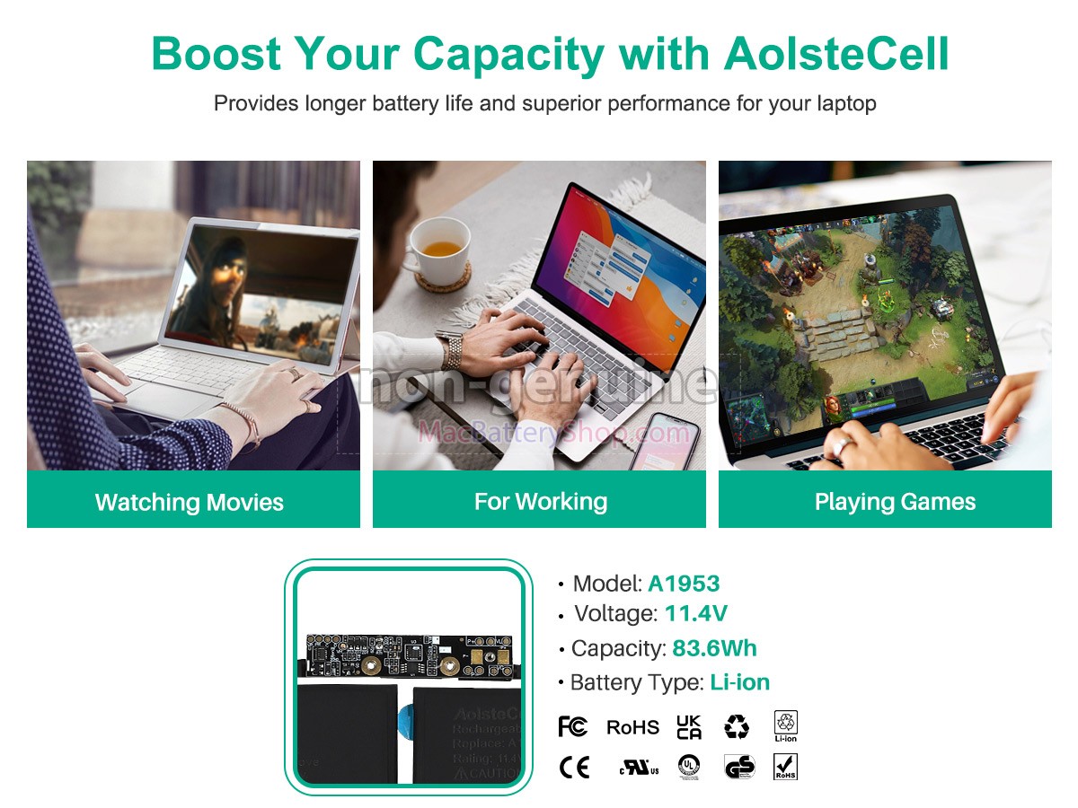 Apple MacBook Pro Core I7 2.2G 15 inch TOUCH/2018 battery replacement