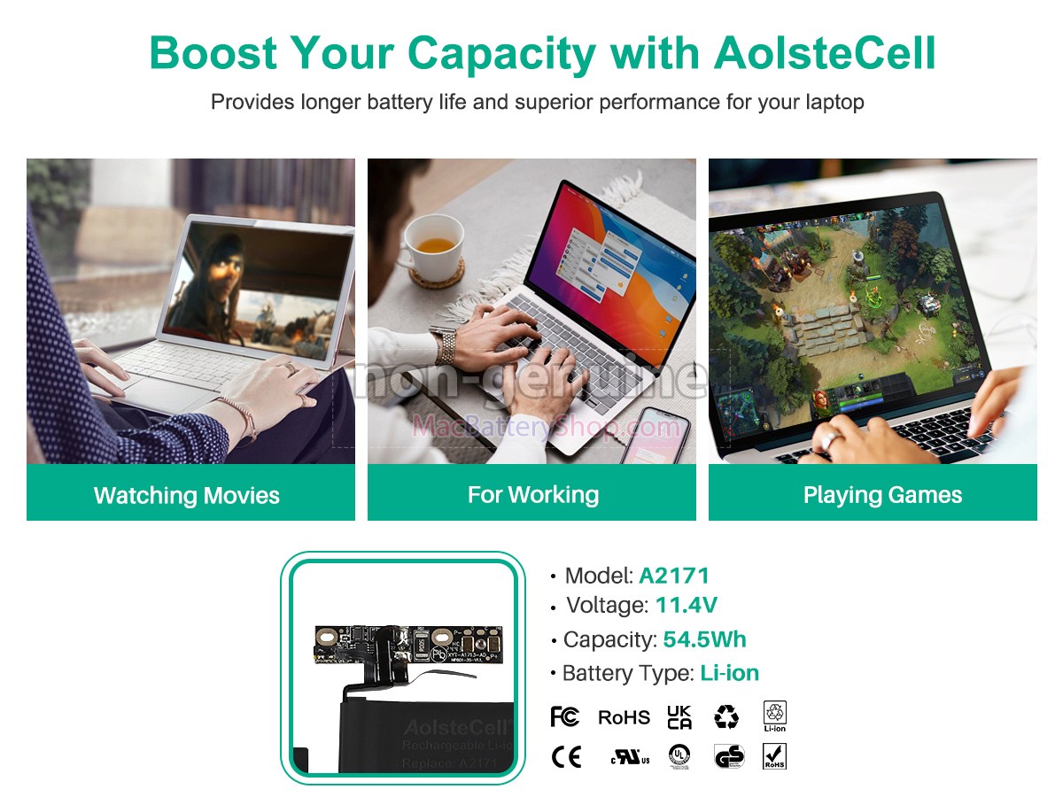 Apple MacBook Pro 13-inch 2020 A2289 EMC 3456 battery replacement